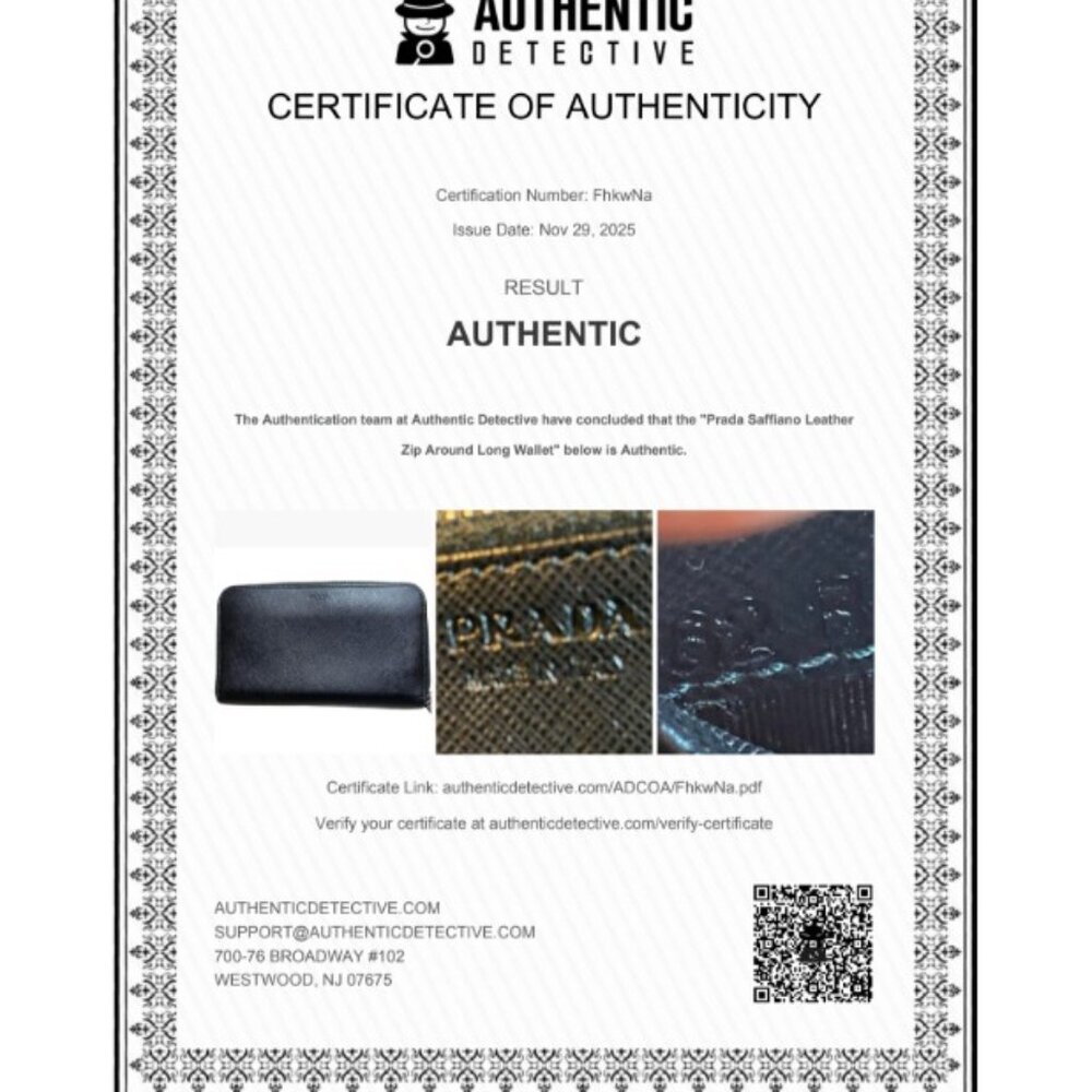 Prada Saffiano Leather Zip Around Long Wallet Vintage  EUC  Looks Brand New - Picture 13 of 13